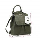 Rucsac dama din piele naturala DiAmanti Umberto Verde